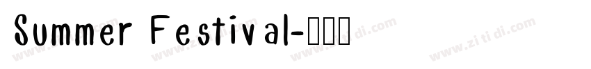 Summer Festival字体转换